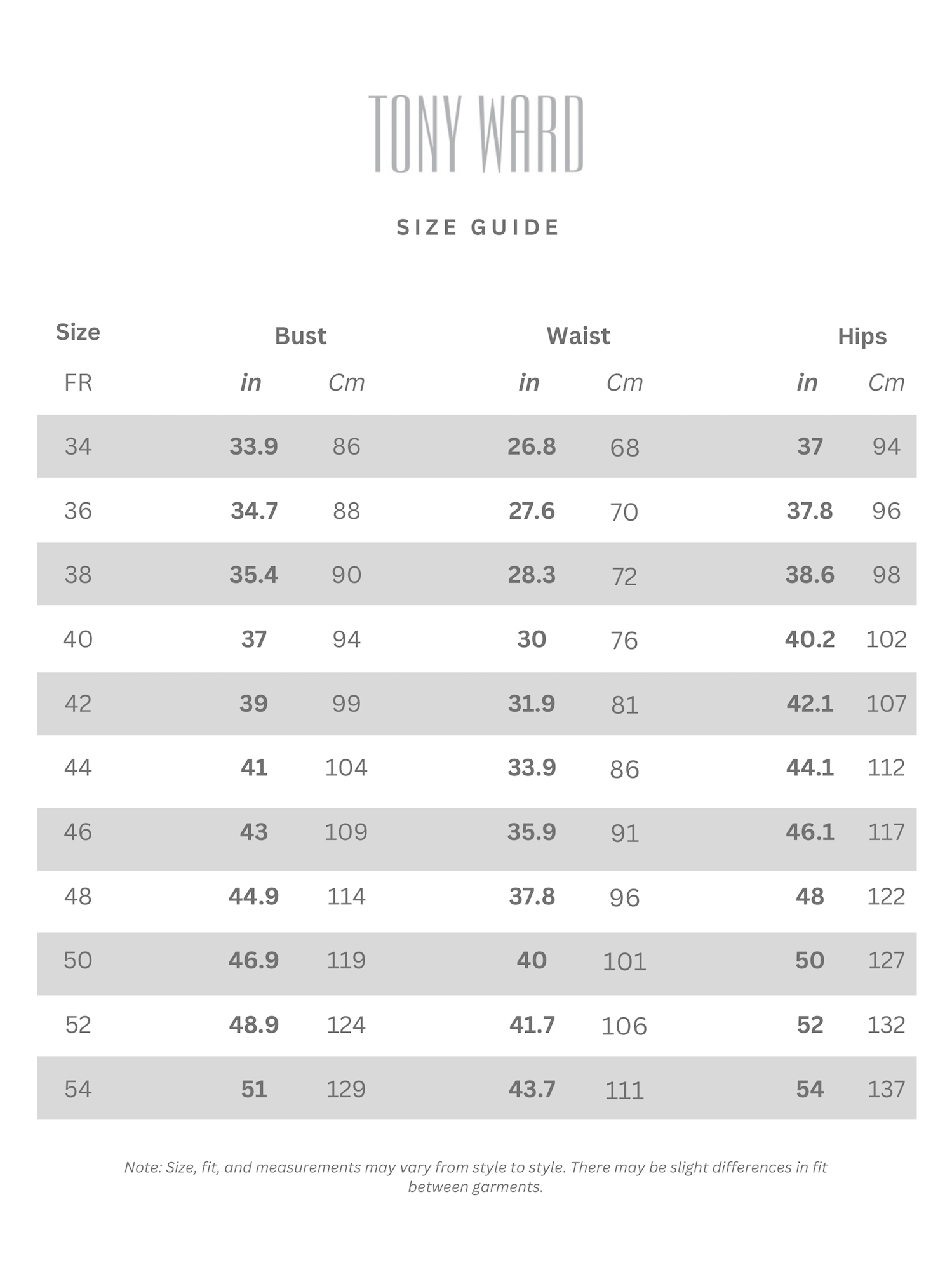 Size & Fit