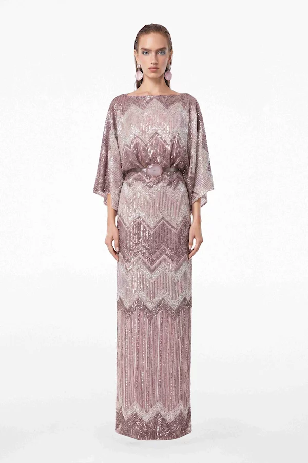 quartz pink kimono sleeve dress