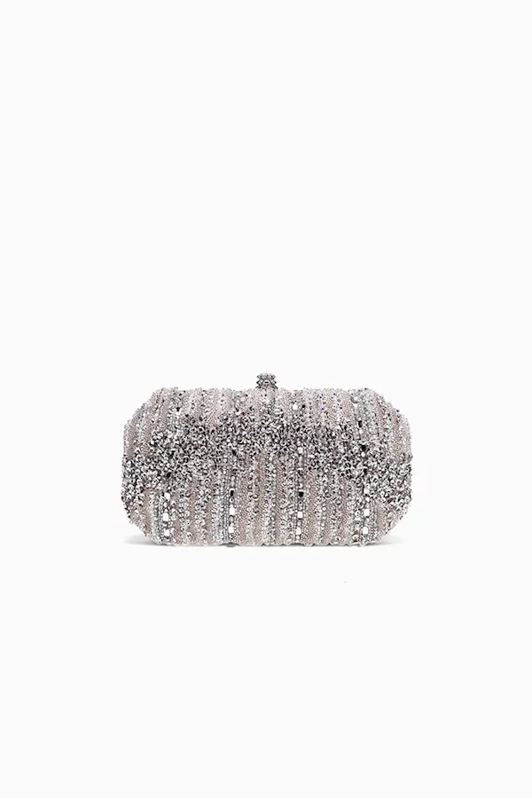 Silver Beaded Bag