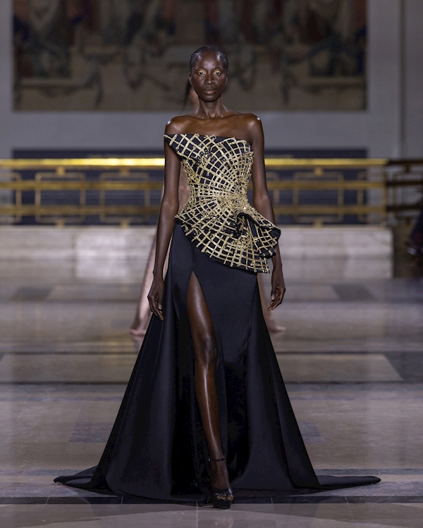 Black and Gold Silk Gown by Tony Ward Couture | Tony Ward Couture